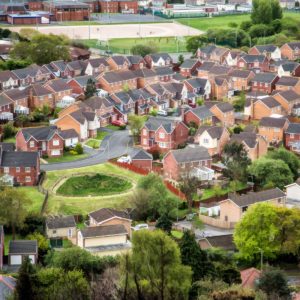 picture of an estate from overhead- leasehold properties that would pay service charges