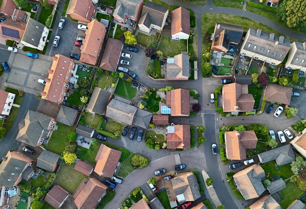 Cringleford birds eye view of housing